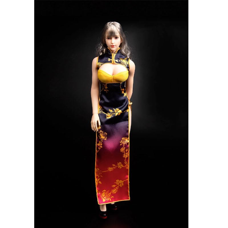 Scale Female Cheongsam Dress Model Set Doll Uniform Fits Action Figure Body Cheongsam 1/6 12-Inch