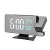 Digital Alarm Clock Large Display LED and Mirror Desk Clock 3 Brightness Levels Modern Electronic Clock for Bedroom