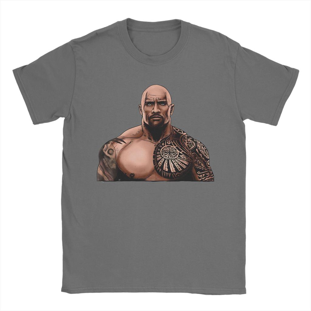 Harajuku Tshirt Dwayne Johnson Tattoo Bull Pure Cotton Tshirts Tee Shirt For Unisex Summer Y2k Fun Casual Short Sleeve Top Tees