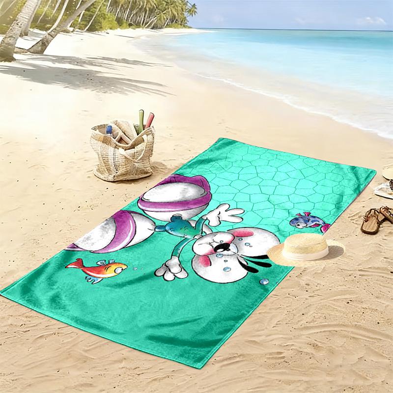 Diddl Print Beach Towel, Large Soft Quick Dry Towel for Beach Camping Swimming