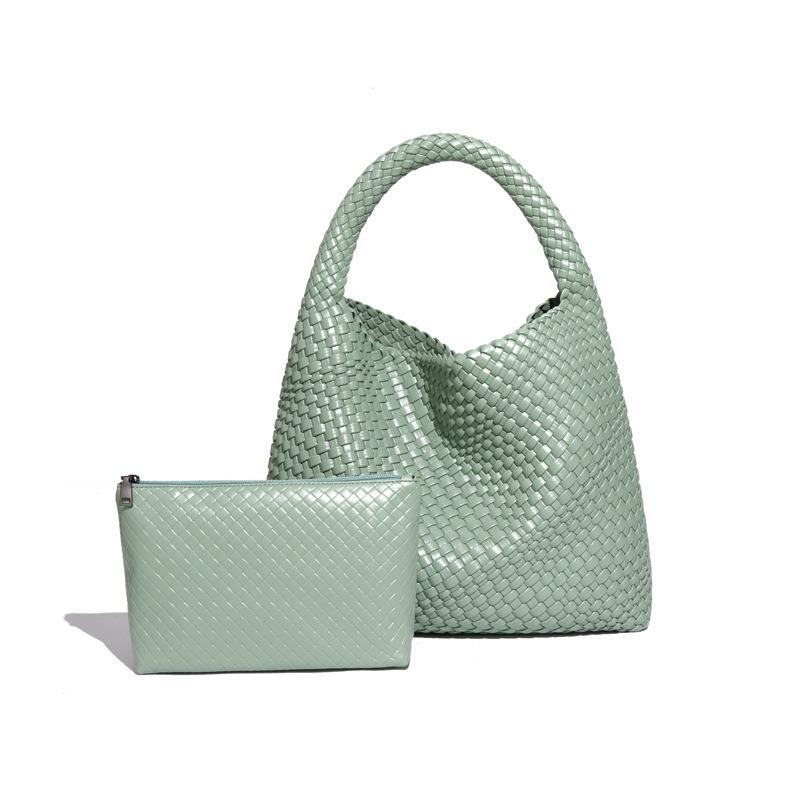 Pure Hand-woven Women's Bags, Large-capacity Shoulder Handbags, Fashionable and Versatile Underarm Bags, Exquisite and Simple