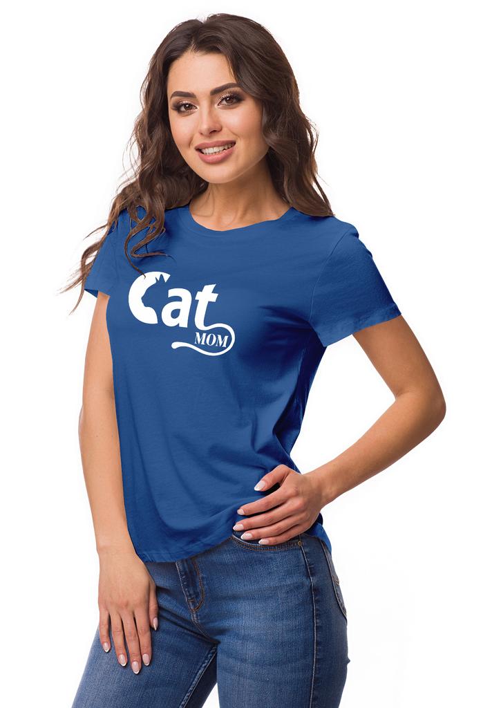 Inkmeso Crew Neck Cat Mom Graphic Tshirt Short Sleeve Women Cotton Tee
