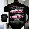 Unisex Mode Trendig Vielseitig Rennsportkultur Grafikdruck Kurzarm T-Shirt High-End Luxus Unisex Stil Sowohl für Unisex als auch für Unisex