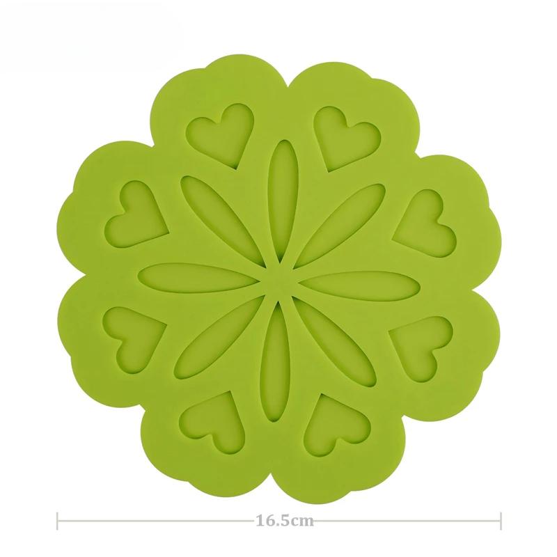 Silicone Bowl Plate Pads Non Slip Anti Scald Placemat Trivet Pot Holders Coaster Durable Desktop Protect Decorate Mats Set of 4