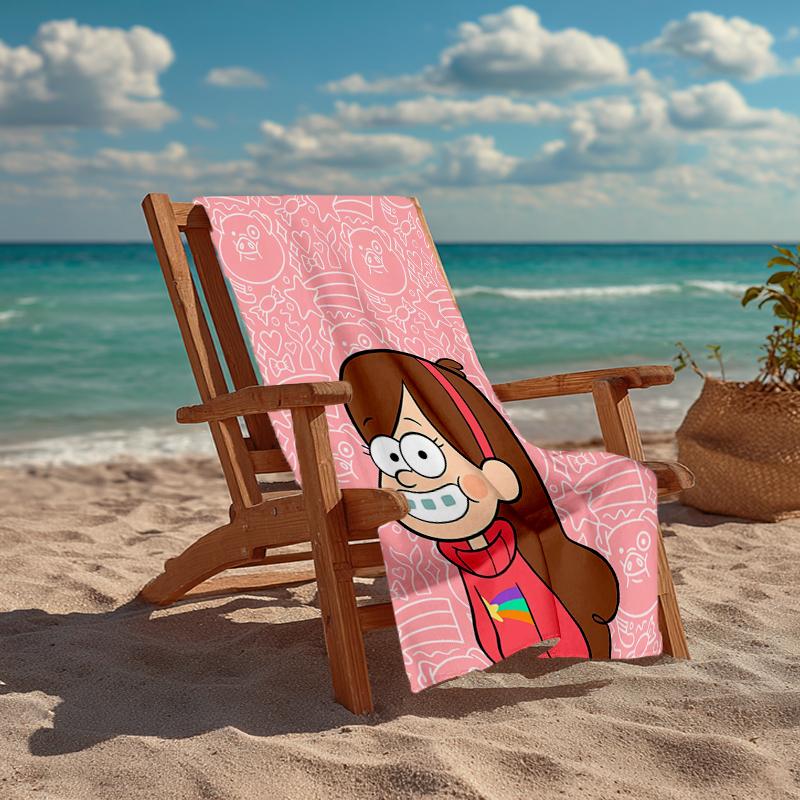 Ultra-weiches Strandtuch mit Gravity Falls Thema, Ideal für Pool - Camping, Tauchen - Perfekter Reisebegleiter, Lebendiges Strandtuch.