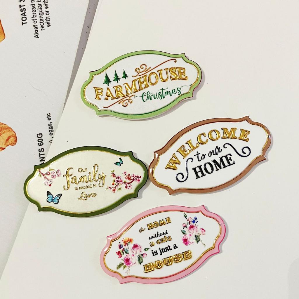Retro Welcome Home Creative Refrigerator Stickers Home Decoration Refrigerator Stickers