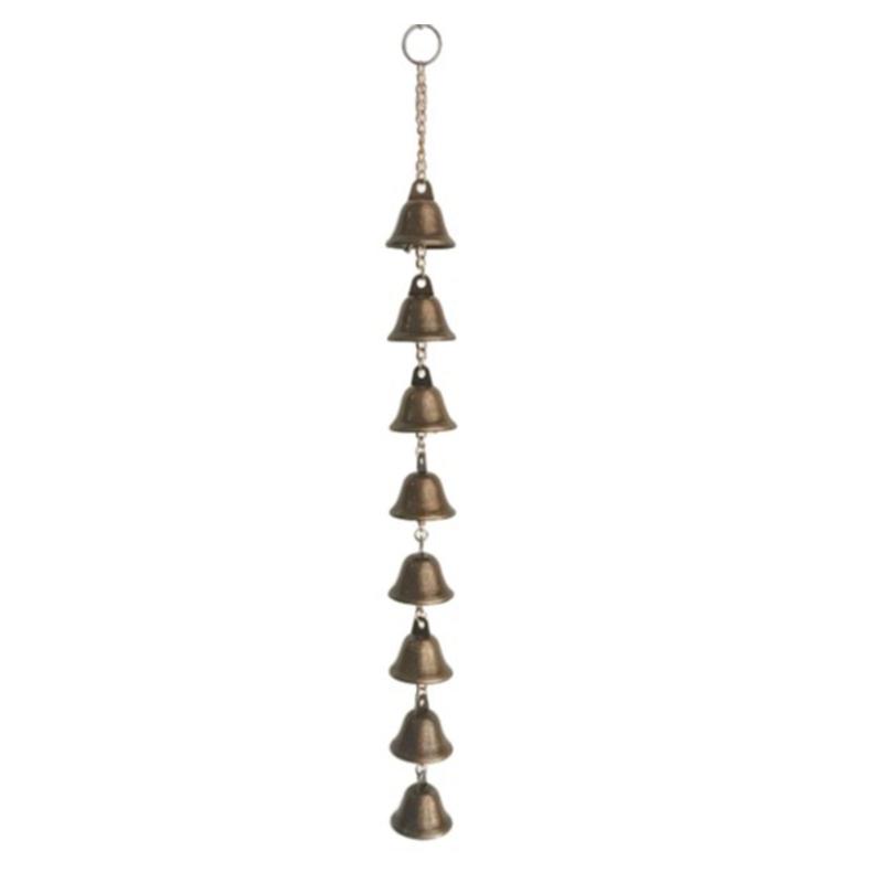Hanging Metal Wind Chimes Decors With Layered Bells and Chain, Soft Bells Accent for Balconies, Patios, Window or Porch