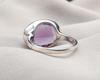 925 Sterling Silver Amethyst Ring: Minimalist Gemstone Jewelry