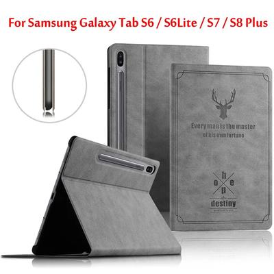 Funda para Samsung Galaxy Tab S6 10,5 "S6 Lite 10,4" funda protectora para Tab S7 S8 11 "S7 Plus S8 + 12,4" Tablet Smart Sleep Shell