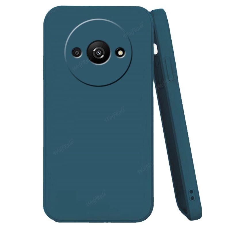 

Для Redmi A3 чехол Xiaomi Redmi A3 A1 A2 Plus + Capas задний бампер жидкий силикон ударопрочный TPU мягкие Fundas Redmi A3 A 3 For Redmi A3 синий