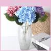 Single Hydrangea Simulated Flower With Leaf Home Wedding Hall Prop Decoration