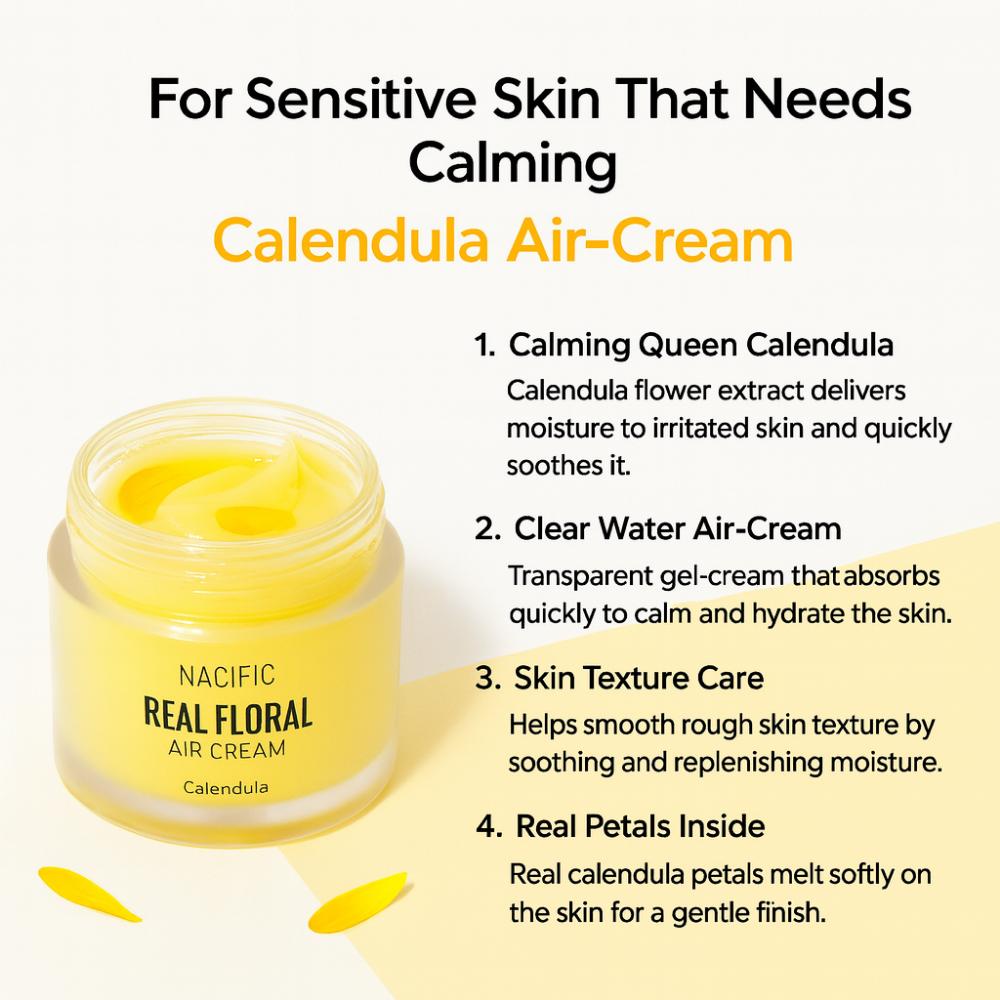 NACIFIC Real Floral Calendula Air Cream (100ml)