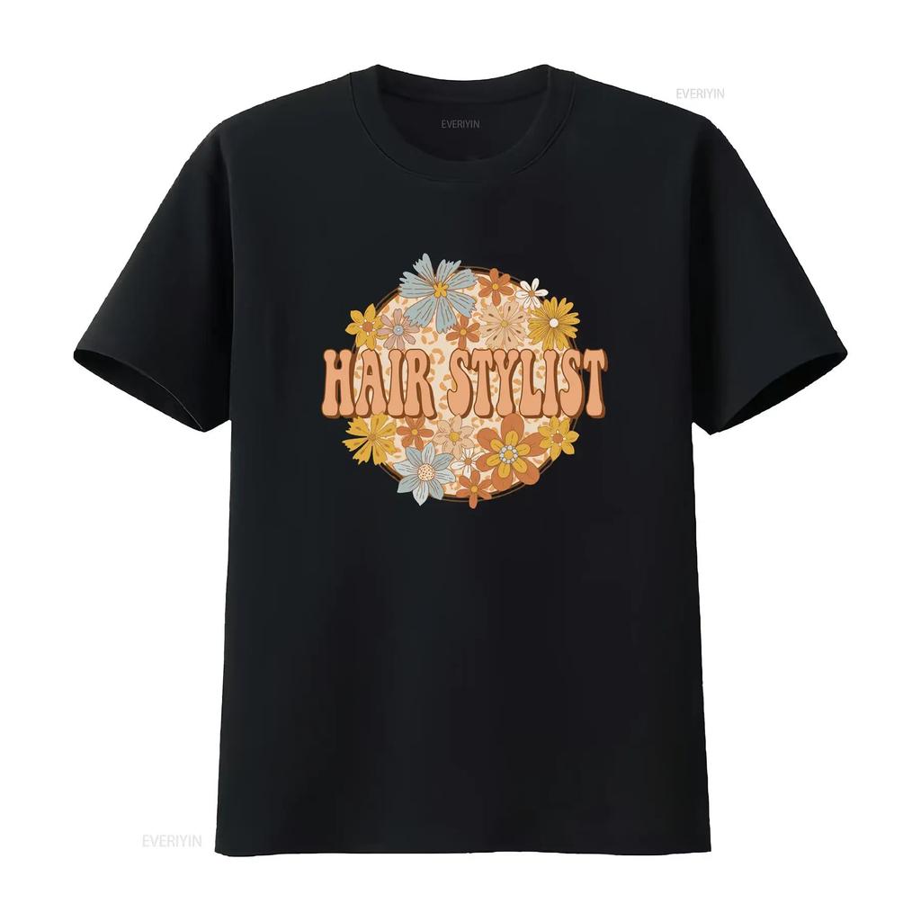 Hair StylisT T Shirt dresser Spring Beautician Hairstylist s for vintage Washed Stretched Unisex Breathable Slightly