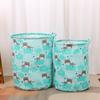 Print Laundry Basket Foldable Home Laundry Storage Bag Portable Cotton Linen Hamper For Kids Toys Dirty Clothes Basket Organizer