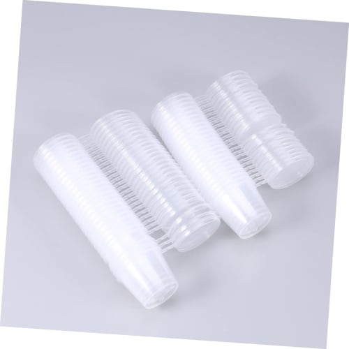 NUOLUX 50-Piece Clear Dressing Container with Lid, Plastic Para Postless Sauce Pot with Lid, Portion Cup with Lid, 1 Oz Salad Dressing Container