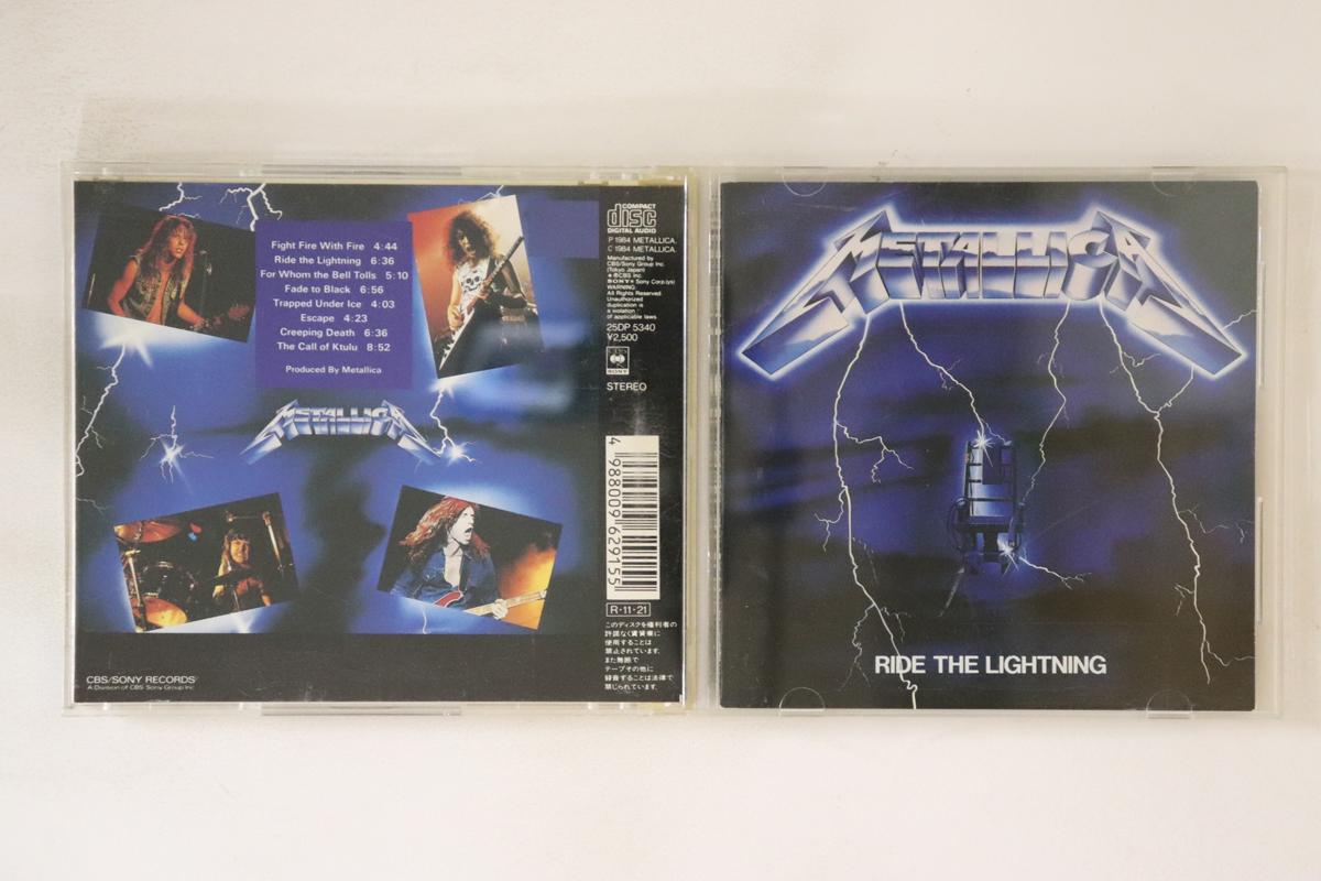 

CD METALLICA - Ride The Lightning 25DP5340 CBS SONY Japan Метал Вживаний