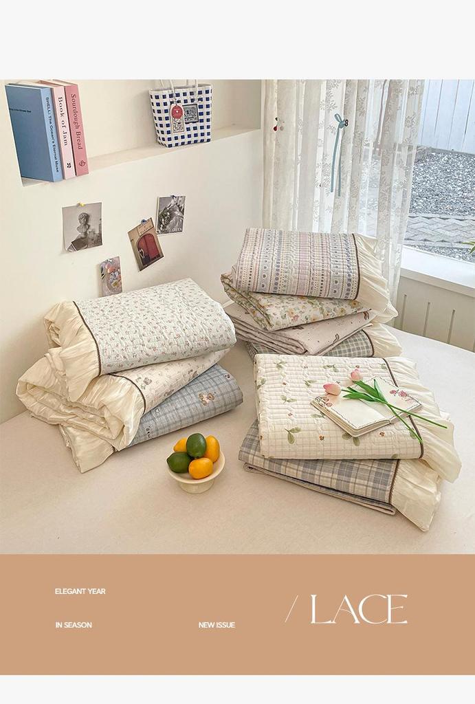 Reine Baumwolle Tatami-Matte Stepp-Bettdecke - Dick, Frischer Druck, Pflegeleicht