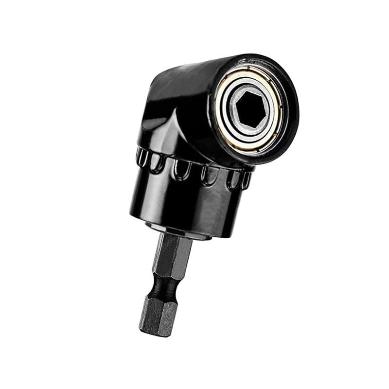 105 Degree 1/4 Inch Right Angle Drill Adapter Hex Shank Screwdriver Angled Bit Holder Adjustable For Household Workplace