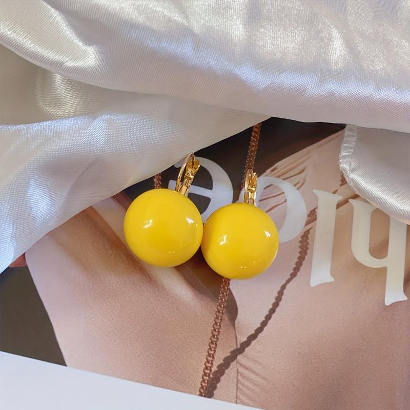 Orecchini a goccia rotondi geometrici dal design semplice e alla moda per donna, accessori versatili per l'uso quotidiano, feste e regali