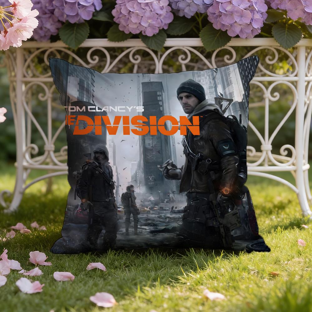 Tom GameClancy's The D-Division 2 Cushion Cover Home & Car Dual-Scene Pillow Cover: Reversible for Premium Comfort