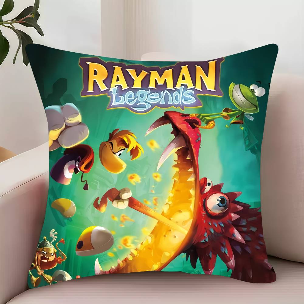 Federa per Cuscino Decorativa Protettiva Morbida Confortevole per Divano Soggiorno Ufficio Domestico Gioco R-Rayman L-Legends