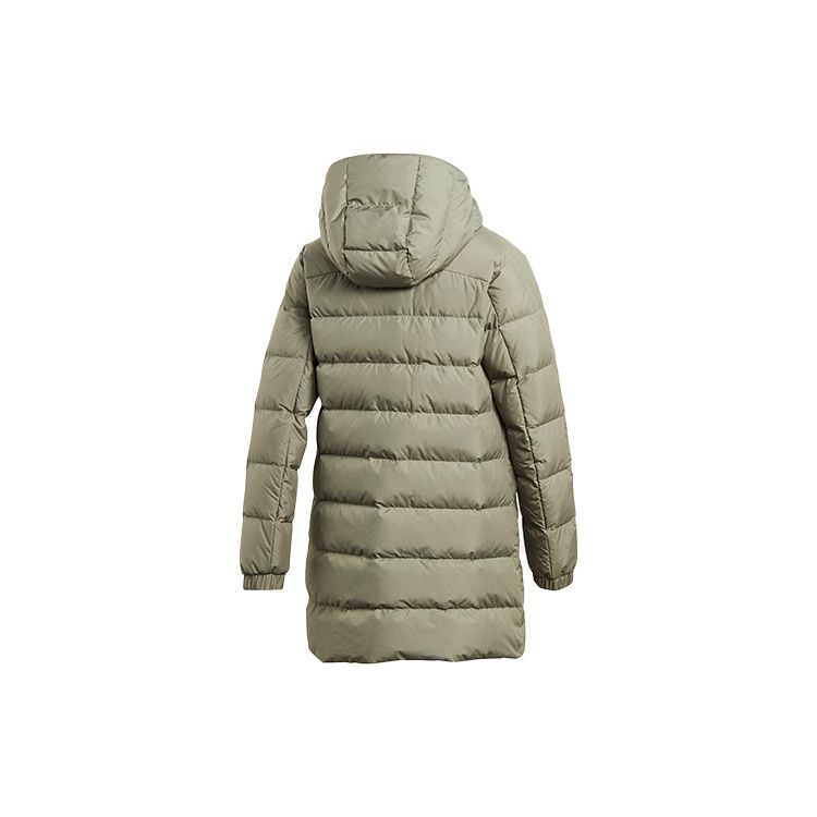 adidas Outdoor Warm Hooded Mid-Length Down Jacket Women Jacket Teal GE9982