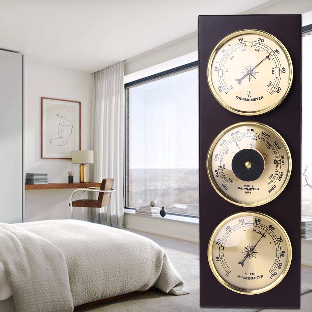 3-teiliges Wetterstation Set Barometer Temperatur Luftfeuchtigkeitsmesser für Zuhause Büro