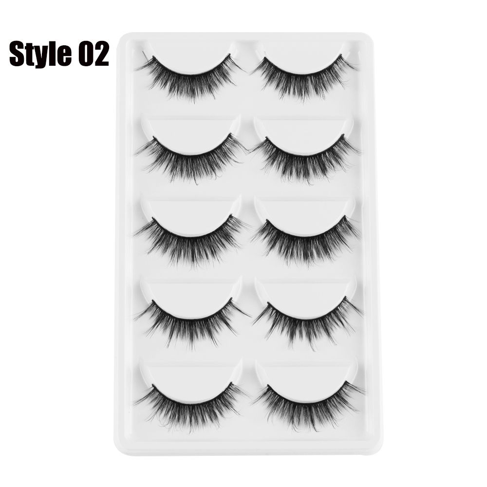 Extensions de Cils Longs Faits Main Multicouches 3D Cheveux Faux Vison Cils Faux Wispy Fluffy