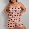 Plus Size Comfortable Pajama Set: European & American Style Camisole and Shorts for Women