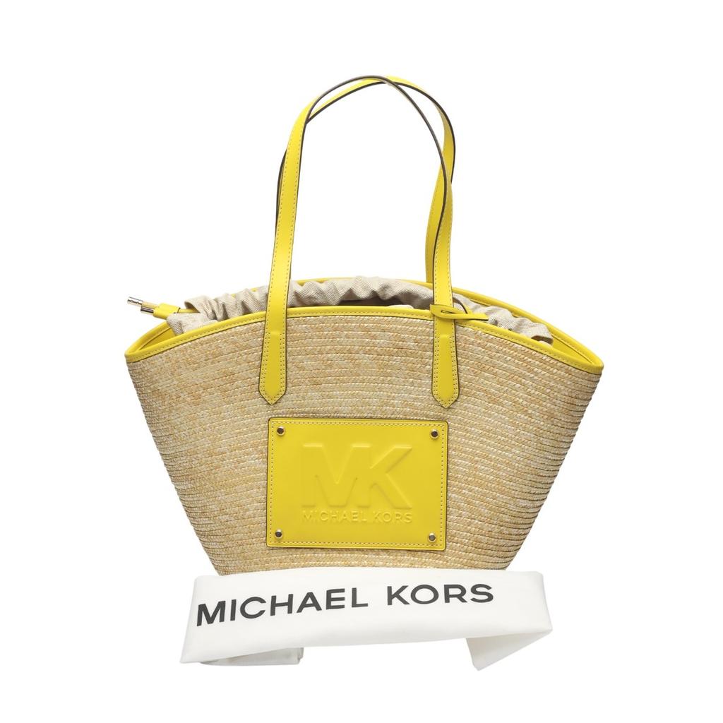 Michael Kors Large capacity Handbag straw yellow Women Used