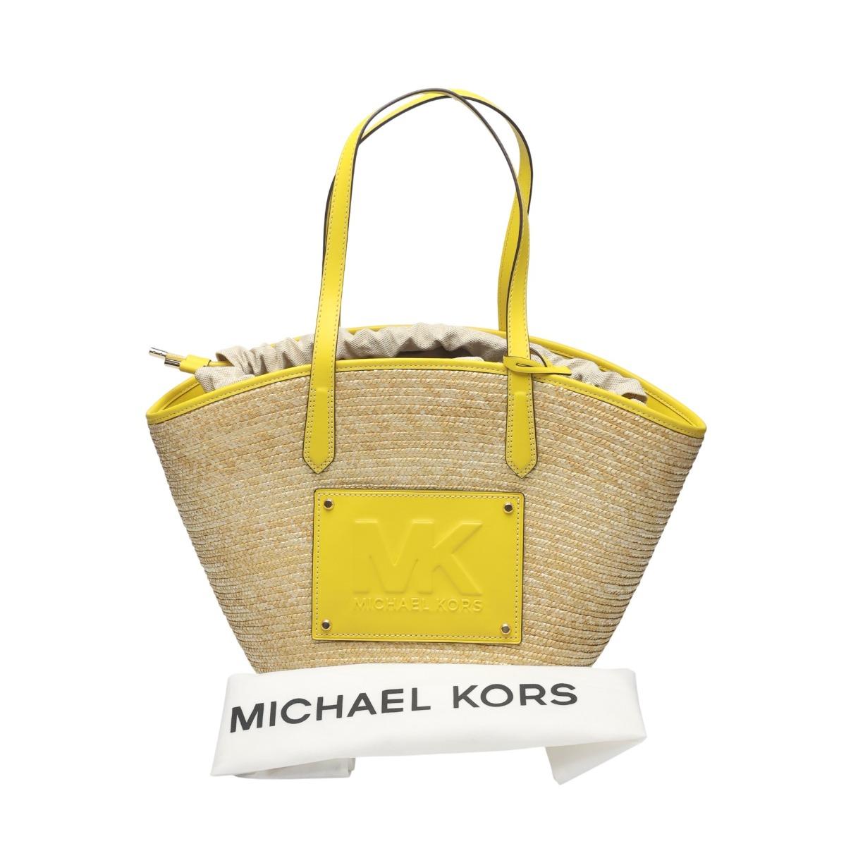 Michael Kors Large capacity Handbag straw yellow Women Used