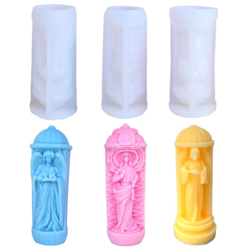 Religion Shape Candle Molds Casting Molds Silicone Mould Ornament Plasters Molds 3D Woman Epoxy Resin Molds
