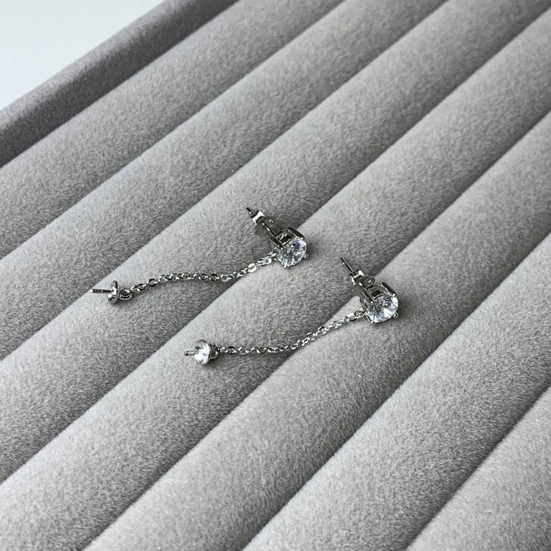 Sweet White Pearl Tassel Stud Earrings with 925 Silver Needle - Fragrant Style Dangle Earrings