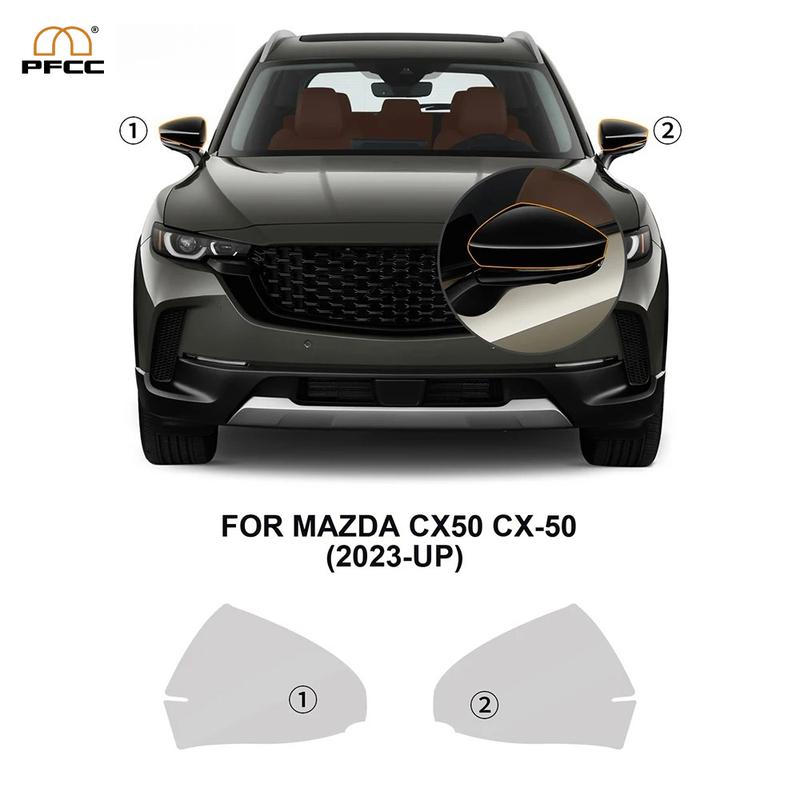 Pre-cut PPF TPU Car Headlight Rearview B C Pillars Protection Film For Mazda CX-50 CX50 -2025 Clear Anti Scratch Resistant