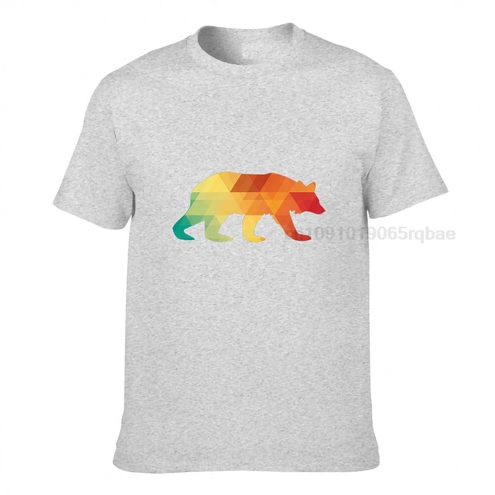 Bear Tshirt Make Your Own Shirt Geometric Animal T Shirt For Unisex Custom Tees High Quality Clothing Shirt