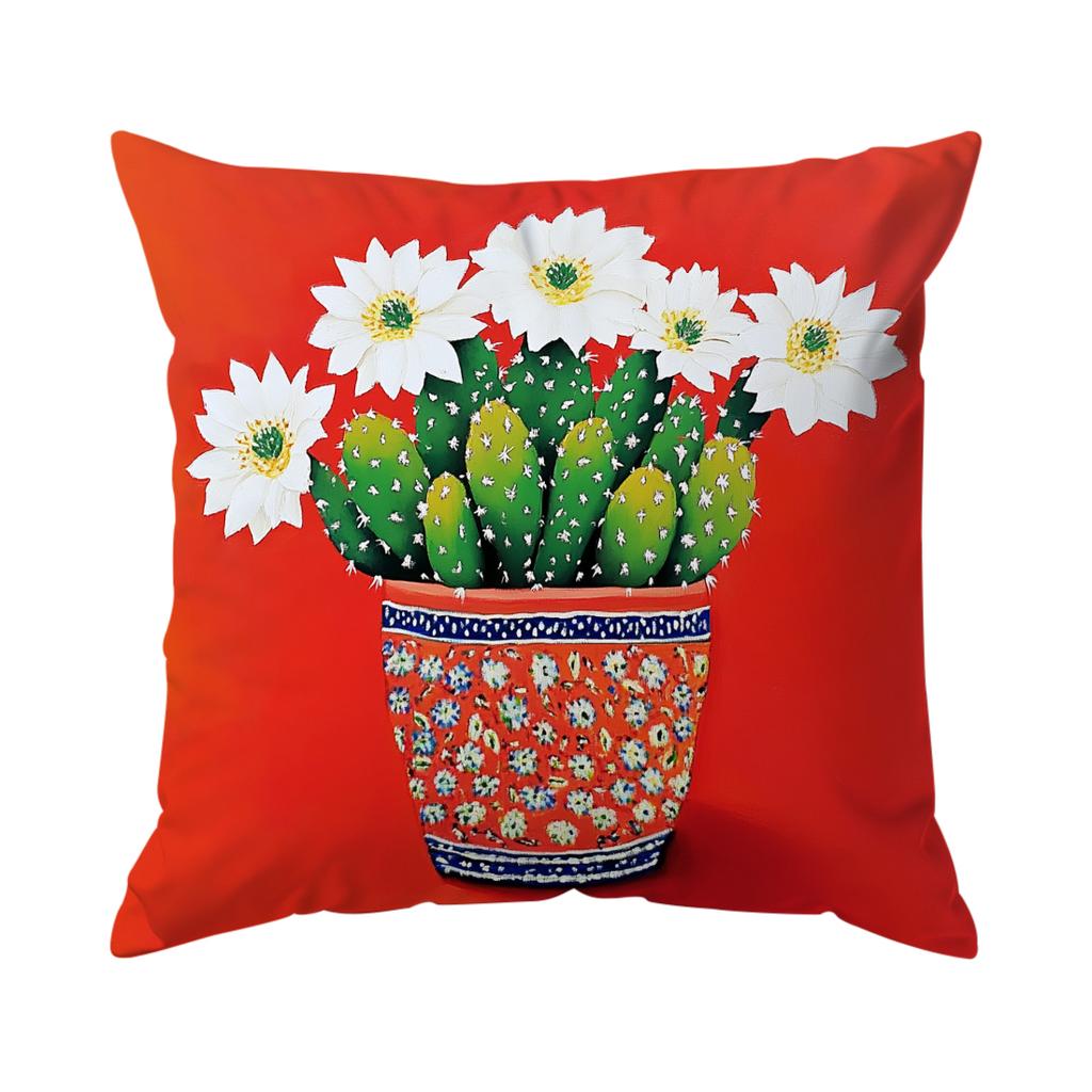 Cactus Pillowcase Bedroom Sofa Cushion Cover 100% Polyester Living Room Cushion Pillowcase Home Comfortable Decor