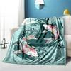 Painted Koi Fish Series Printed Blanket for Sofa Travel Camping Living Room Office Conditioning Blanket for All Seasons Gifts