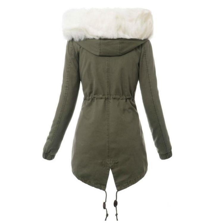 Warm Winter Women Plus Size Faux Fur Hooded Long Coat Thicken Fleece Fashion Parka Jacket Outwear