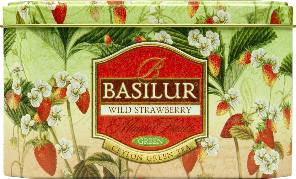 Basilikumtee [Schwarztee-Geschenk] Wilde Erdbeere (20 Teebeutel) Einzeln verpackt, Stilvoller Eistee, Dosen, Ceylon-Tee, Grüner Tee [70943]