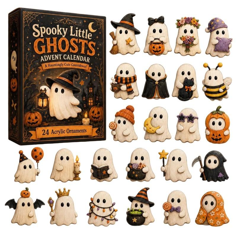 Halloween Cute Ghost Advent Calendar Blind Box 24 Days Countdown Party Decor Gift