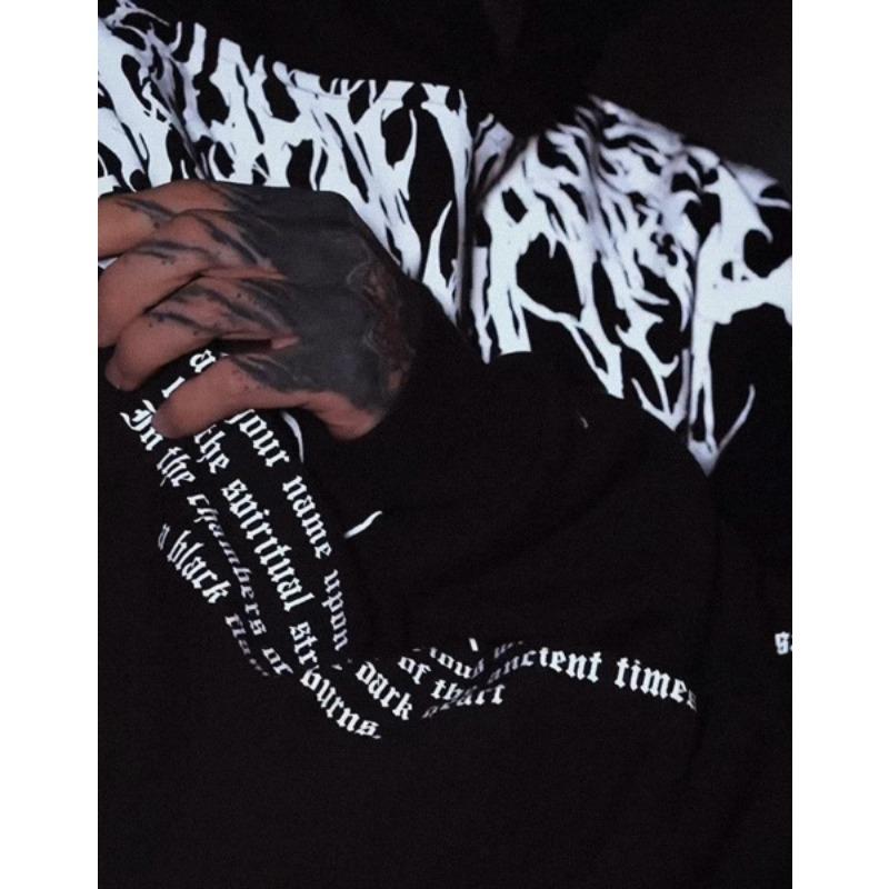 Große Größe Frühling und Herbst neuen Stil Teufelsblut lose beiläufige Kapuzen-Sweatshirt