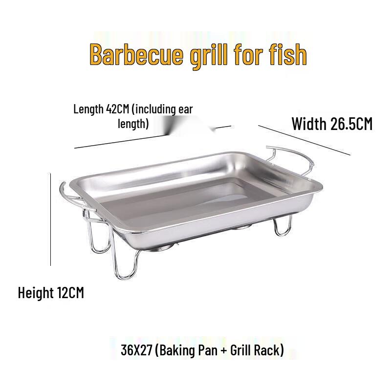 

Small Grilled Fish Baking Tray with Stand