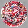 50 Personalized Fire Truck Graffiti Stickers for Phones, Luggage, Skateboards & Water Cups