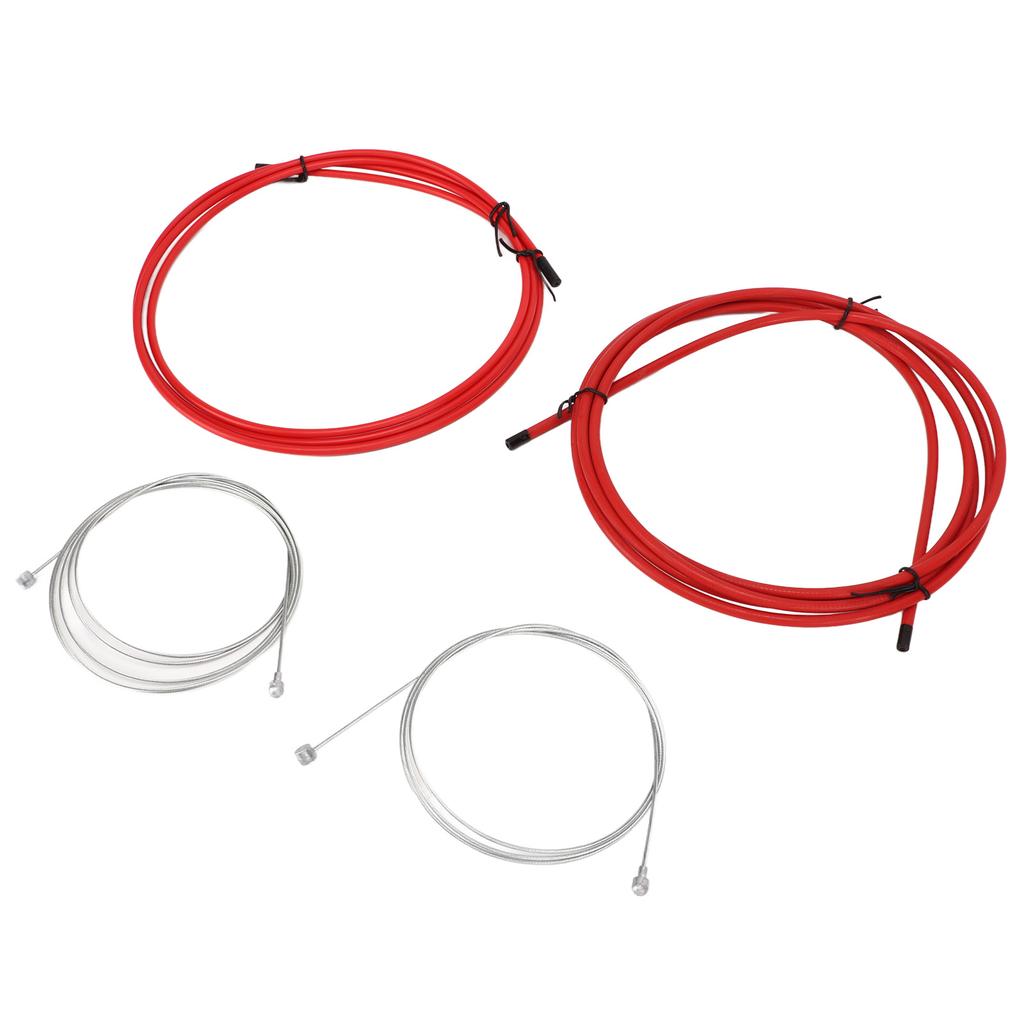 Bike Brake Cable Housing Kit Bike Shift Cable and Transmission Cable for Mountain Bike Road Bike Red