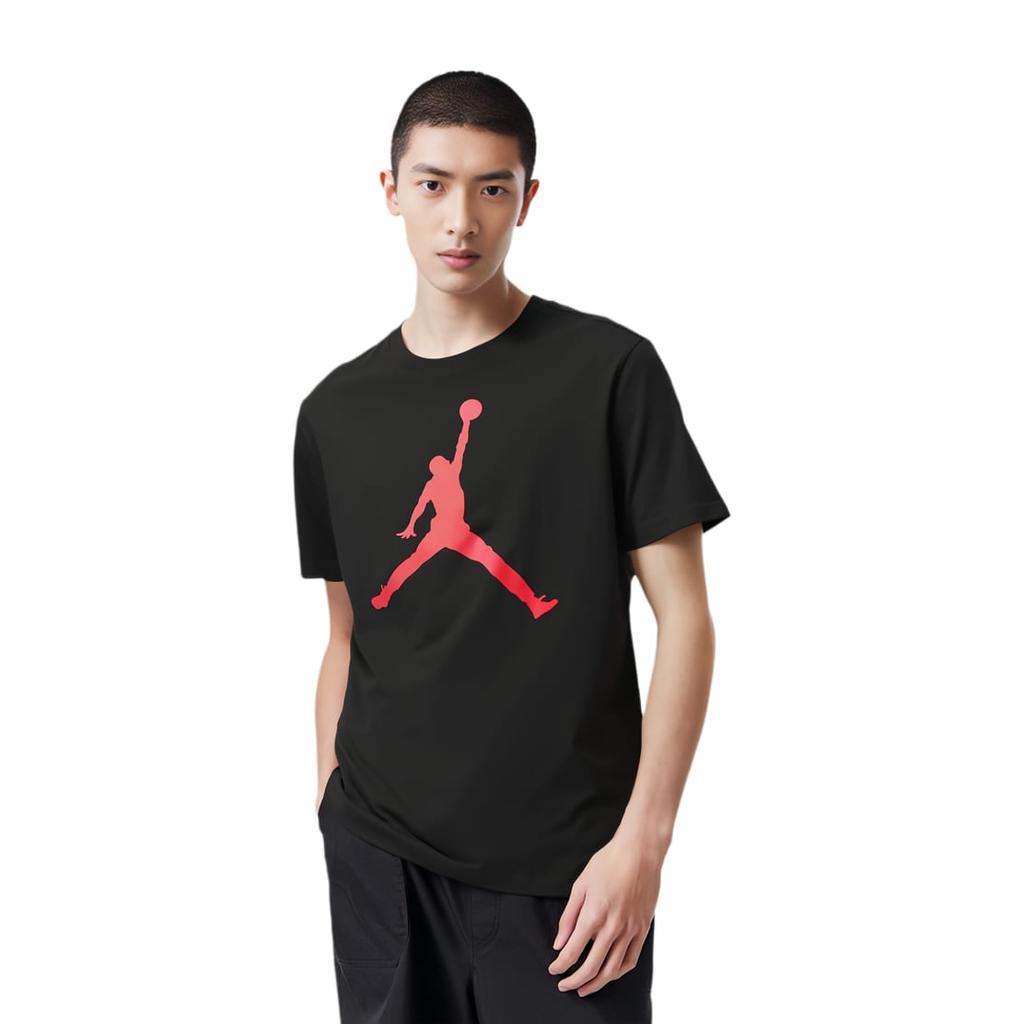 Jordan Jumpman T-Shirts Herren Schwarz Rundhals Mäßig Gerader Schnitt DA6797-010