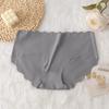 Women Seamless Solid Color Thin Breathable Quick Dry Low Waist Panties With Cotton Crotch