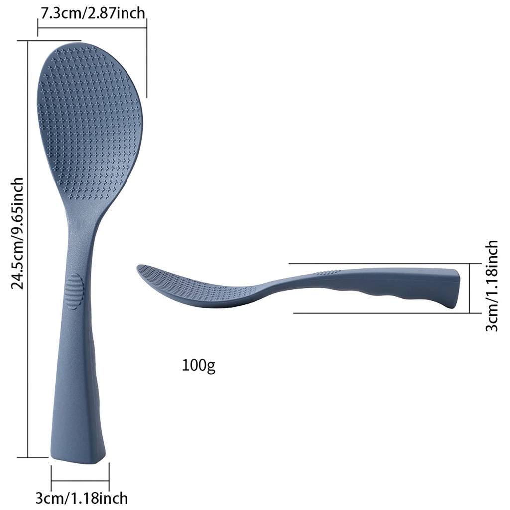 1PC Food Grade Silicone Rice Spoon Household Non Stick Pot Cooking Spoon High-temperature Resistant Kitchen Tools
