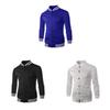 Mens Fall Winter Fleece Casual Bomber Jacket With Stand Collar For Urban Style Men
