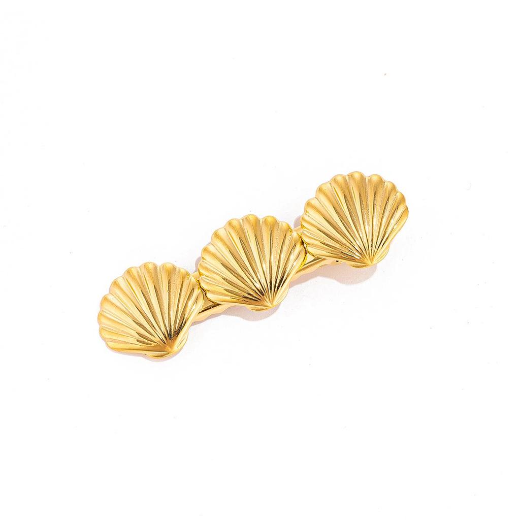 Zinc Alloy Flower and Pearl Hair Clip with Starfish and Shell Design for Women