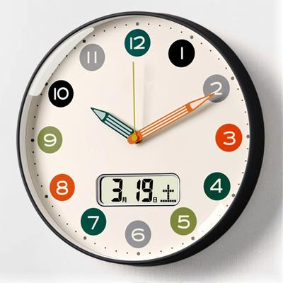 Wall 30cm Silent Continuous Second Hand Date and Day Display Radio-controlled Clock, Diameter, Operation, + (easy-to-read Dial), Black.